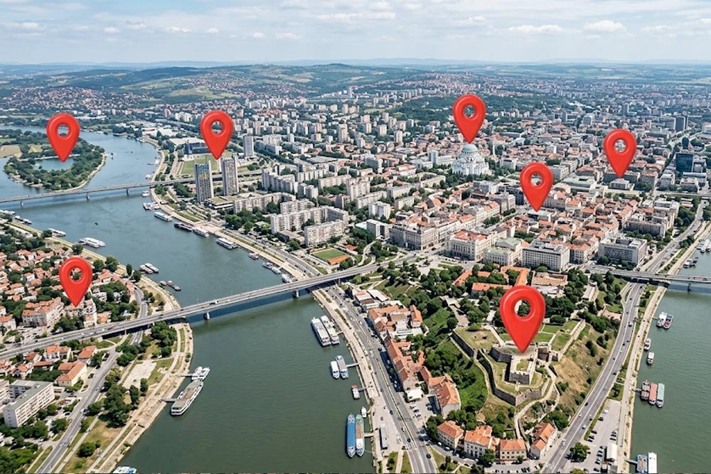 Mapa zone pokrivenosti — servis ledomata Beograd, sve opštine