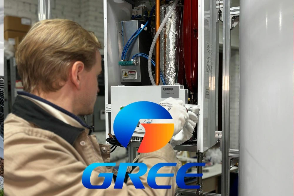 Servis Gree toplotnih pumpi Beograd — majstor servisira Gree Versati toplotnu pumpu