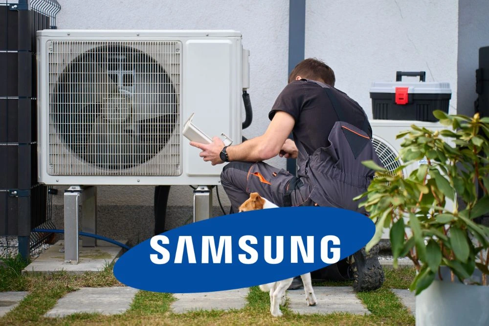 Servis Samsung toplotnih pumpi Beograd — majstor servisira Samsung EHS toplotnu pumpu